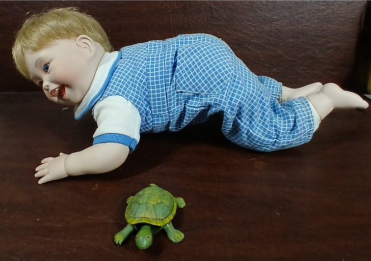 Haunted Doll Robert and His turtle - Died in a Fire with his Family at 8
