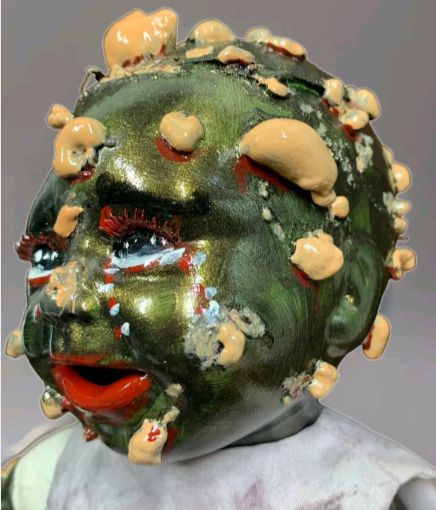 Hand Crafted Creepy Doll Rosalina Inspired by Garbage Pail kids One of A Kind